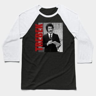 Alex Trebek - Retro Aesthetic Fan Art Baseball T-Shirt